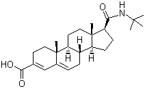 CAS # 119169-78-7, Epristeride, 17-N-tert-Butylcarboxamide androst-3,5-diene-3-carboxylic acid, (17b)-17-[[(1,1-Dimethylethyl)amino]carbonyl]-androsta-3,5-diene-3-carboxylic acid