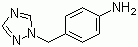 4-(1H-1,2,4-三氮唑-1-基甲基)苯胺分子结构 (CAS 119192-10-8)