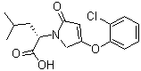 structure of CAS# 1191997-64-4, (alphaS)-4-(2-氯苯氧基)-2,5-二氢-alpha-异丁基-2-氧代-1H-吡咯-1-乙酸