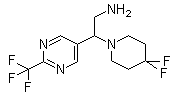 CAS 登录号：1192569-99-5, beta-(4,4-二氟-1-哌啶)-2-(三氟甲基)-5-嘧啶乙胺