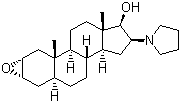 structure of CAS# 119302-19-1, 2a,3a-Epoxy-16b-(1-pyrrolidinyl)-5a-androstan-17b-ol
