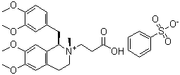 CAS 登录号：1193104-95-8, (1R,2S)-2-(2-羧基乙基)-1-[(3,4-二甲氧基苯基)甲基]-1,2,3,4-四氢-6,7-二甲氧基-2-甲基异喹啉鎓苯磺酸盐