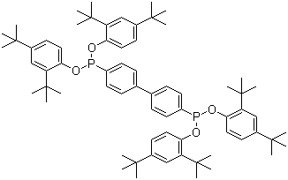 structure of CAS# 119345-01-6, Tetrakis(2,4-di-tert-butylphenyl) 4,4'-biphenyldiphosphonite