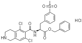 structure of CAS# 1194550-65-6, N-[(5,7-二氯-1,2,3,4-四氢-6-异喹啉基)羰基]-3-(甲基磺酰基)-L-苯丙氨酸苯甲酯盐酸盐