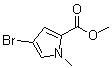 structure of CAS# 1196-90-3, 4-Bromo-1-methyl-1H-pyrrole-2-carboxylic acid methyl ester