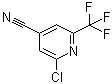 structure of CAS# 1196155-38-0, 2-Chloro-6-(trifluoromethyl)-4-pyridinecarbonitrile