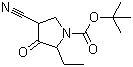 CAS 登录号：1196155-81-3, 4-氰基-2-乙基-3-氧代-1-吡咯烷羧酸叔丁酯
