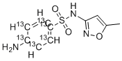 structure of CAS# 1196157-90-0, Sulfamethoxazole-13C6