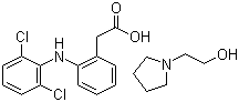 structure of CAS# 119623-66-4, Diclofenac epolamine