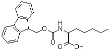 structure of CAS# 1197020-22-6, (2S)-2-[[(9H-Fluoren-9-ylmethoxy)carbonyl]amino]heptanoic acid