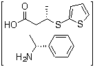 CAS 登录号：1197375-23-7, (3S)-3-(2-噻吩基硫基)丁酸和 (alphaR)-alpha-甲基苄胺的化合物