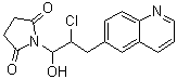 structure of CAS# 1197377-31-3, 1-[2-Chloro-1-hydroxy-3-(6-quinolinyl)propyl]-2,5-pyrrolidinedione