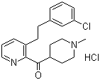 CAS 登录号：119770-60-4, (1-甲基-4-哌啶基)[3-[2-(3-氯苯基)乙基]吡啶-2-基]甲酮盐酸盐
