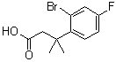 CAS # 1198785-51-1, 2-Bromo-4-fluoro-beta,beta-dimethylbenzenepropanoic acid