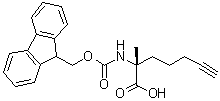 CAS 登录号：1198791-56-8, (2R)-2-[[芴甲氧羰基]氨基]-2-甲基-6-庚炔酸