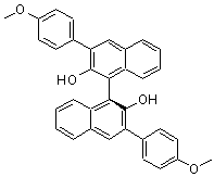 structure of CAS# 1199631-29-2, (1S)-3,3'-二(4-甲氧基苯基)[1,1'-联萘]-2,2'-二醇