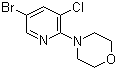 structure of CAS# 1199773-09-5, 4-(5-Bromo-3-chloro-2-pyridinyl)morpholine
