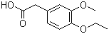 CAS # 120-13-8, 4-Ethoxy-3-methoxyphenylacetic acid, (4-Ethoxy-3-methoxyphenyl)acetic acid