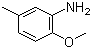 structure of CAS# 120-71-8, 2-Methoxy-5-methylaniline