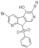 CAS 登录号：1200130-75-1, 3-溴-5-羟基-9-(苯磺酰基)-9H-吡咯并[2,3-b:5,4-c']二吡啶-6-甲腈