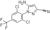 structure of CAS# 120068-79-3, 5-Amino-3-cyano-1-(2,6-dichloro-4-trifluoromethylphenyl)pyrazole