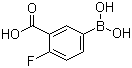structure of CAS# 120153-08-4, 3-Carboxy-4-fluorophenylboronic acid