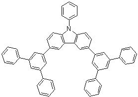 3,6-二[(3,5-二苯基)苯基]-9-苯基咔唑分子结构 (CAS 1201649-79-7)