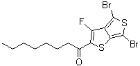 structure of CAS# 1202249-72-6, 4,6-Dibromo-3-fluoro-2-n-heptylcarbonylthieno[3,4-b]thiophene