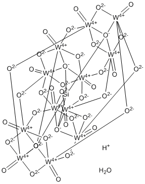 structure of CAS# 12027-43-9, Silicotungstic acid hydrate