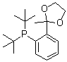 structure of CAS# 1202864-99-0, 2'-(Di-tert-butylphosphino)acetophenone ethylene ketal