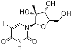 structure of CAS# 1203461-96-4, 2'-C-Methyl-5-iodouridine