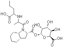 CAS # 120381-56-8, [2S-[1[R*(R*)],2alpha,3abeta,7abeta]]-beta-D-Glucopyranuronic acid 1-[1-[2-[(1-carboxybutyl)amino]-1-oxopropyl]octahydro-1H-indole-2-carboxylate]