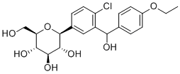 structure of CAS# 1204222-85-4, Dapagliflozin Hydroxy (Benzylic) Impurity