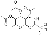 CAS # 120449-23-2, 6-Deoxy-alpha-D-glucopyranose 2,3,4-triacetate 1-(2,2,2-trichloroethanimidate)
