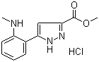 5-[2-(Methylamino)phenyl]-1H-pyrazole-3-carboxylic acid methyl ester hydrochloride molecular structure (CAS 1204580-90-4)