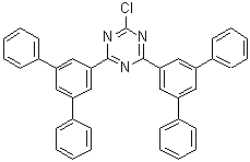 CAS # 1205748-51-1, 2-Chloro-4,6-bis([1,1':3',1''-terphenyl]-5'-yl)-1,3,5-triazine