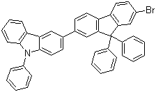 CAS # 1207176-74-6, 3-(7-Bromo-9,9-diphenyl-9H-fluoren-2-yl)-9-phenyl-9H-carbazole