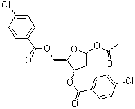CAS # 1207459-15-1, 2-Deoxy-D-erythro-pentofuranose 1-acetate 3,5-bis(4-chlorobenzoate)
