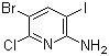 structure of CAS# 1207625-23-7, 5-Bromo-6-chloro-3-iodopyridin-2-amine