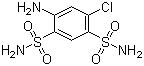 structure of CAS# 121-30-2, 4-Amino-6-chlorobenzene-1,3-disulfonamide