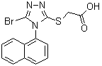 CAS # 1210330-64-5, 2-[[5-Bromo-4-(naphthalen-1-yl)-4H-1,2,4-triazol-3-yl]thio]acetic acid
