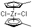 structure of CAS# 12109-71-6, Bis(methylcyclopentadienyl)zirconium dichloride