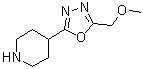 structure of CAS# 1211528-77-6, 4-[5-(甲氧基甲基)-1,3,4-恶二唑-2-基]哌啶