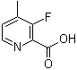CAS 登录号：1211587-40-4, 3-氟-4-甲基-2-吡啶甲酸