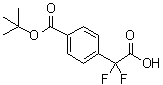 structure of CAS# 1211594-71-6, 4-[(1,1-Dimethylethoxy)carbonyl]-alpha,alpha-difluorobenzeneacetic acid
