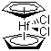structure of CAS# 12116-66-4, Hafnocene dichloride