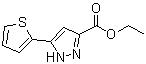 structure of CAS# 121195-03-7, 5-(Thiophen-2-yl)-1H-pyrazole-3-carboxylic acid ethyl ester