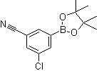 structure of CAS# 1212021-11-8, 3-Chloro-5-cyanophenylboronic acid pinacol ester