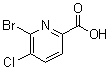 CAS 登录号：1214328-42-3, 6-溴-5-氯-2-吡啶羧酸