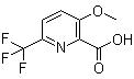 CAS 登录号：1214330-74-1, 3-甲氧基-6-(三氟甲基)皮考林酸